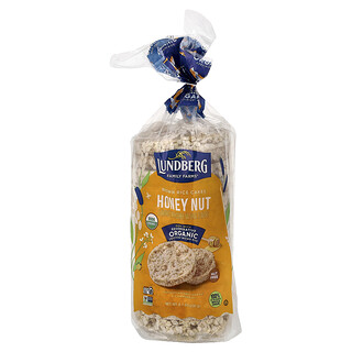 Lundberg, Organic Brown Rice Cakes, Honey Nut, 8.1 oz (230 g)