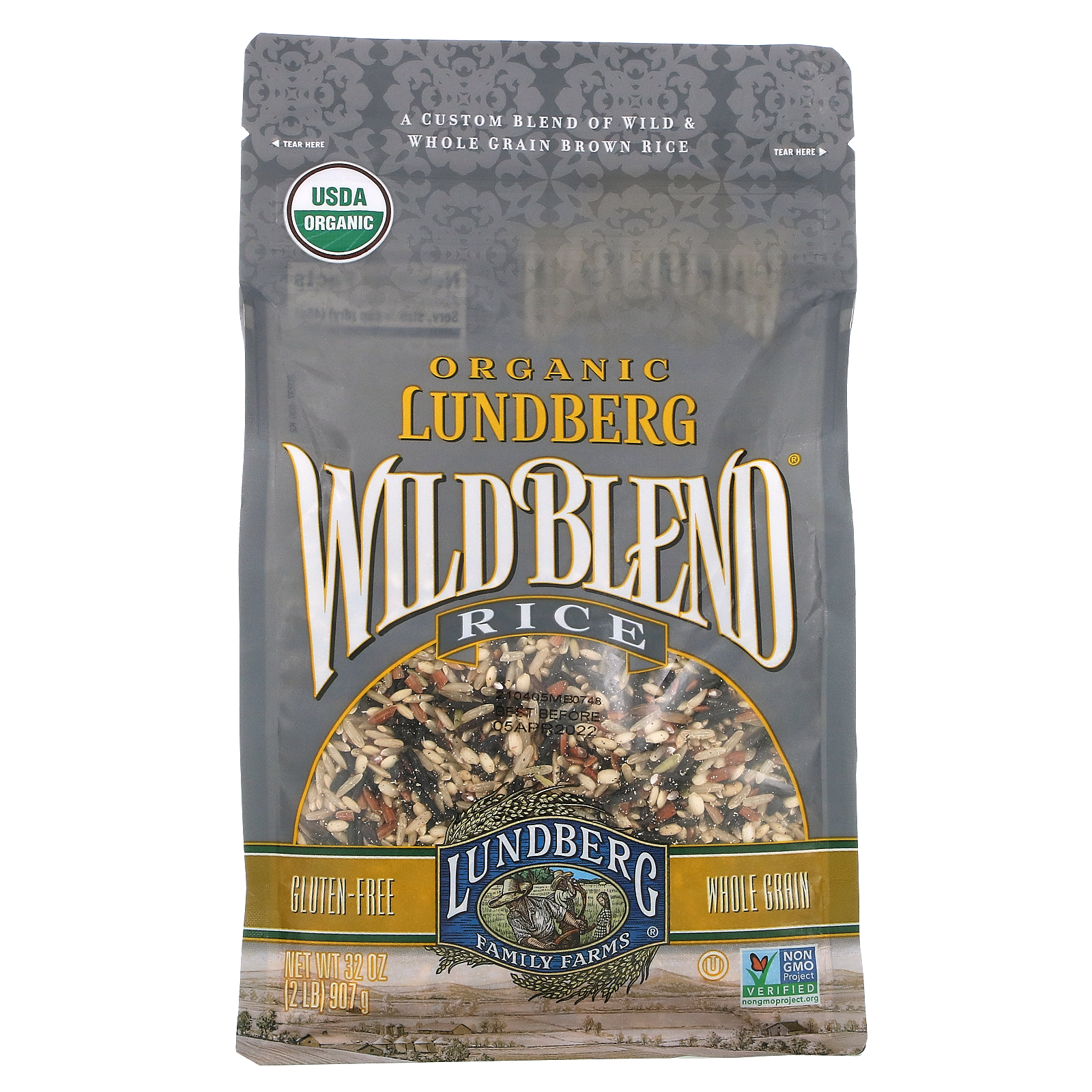 Lundberg, Organic Wild Blend Rice, 2 lb (907 g)