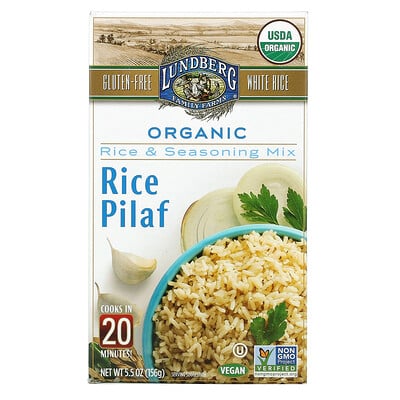 Купить Lundberg Organic Rice Pilaf, Rice & Seasoning Mix, 5.5 oz (156 g)