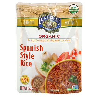 Lundberg, Organic Fully Cooked & Ready To Heat, Spanish Style Rice, 8 oz (227 g)