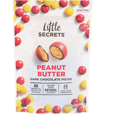 Little Secrets Dark Chocolate Pieces, Peanut Butter, 5 oz (142 g)