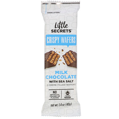 Little Secrets Вафля из молочного шоколада, морская соль, 1,4 унции (40 г)