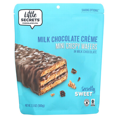 

Little Secrets Mini Crispy Wafers молочный шоколад с морской солью 10 мини-упаковок в индивидуальной упаковке 100 г (3 5 унции)