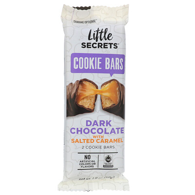 Little Secrets Dark Chocolate Cookie Bar, Salted Caramel, 1.8 oz (50 g)