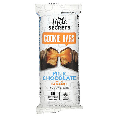 

Little Secrets, Milk Chocolate Cookie Bar, Caramel, 1.8 oz (50 g)