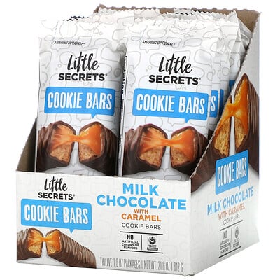 Купить Little Secrets Cookie Bars, молочный шоколад с карамелью, 12 пакетиков по 50 г (1, 8 унции)