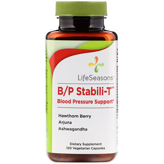 LifeSeasons, B/P Stabili-T 血壓幫助，120 粒素食膠囊