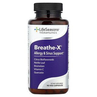 LifeSeasons‏, Breathe-X®, Allergy & Sinus Support, 90 Veg Capsules