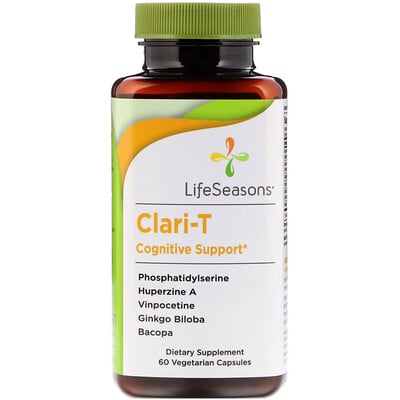 LifeSeasons Clari-T  поддержка когнитивных функций  60 вегетарианских капсул
