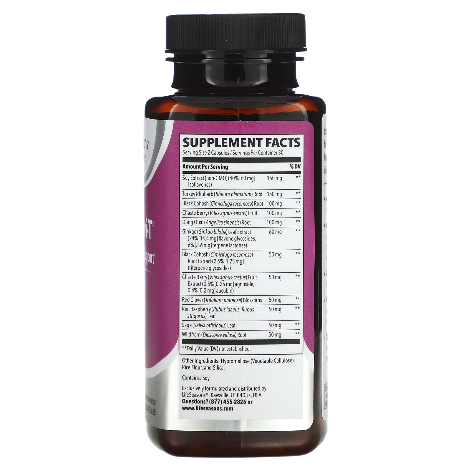 LifeSeasons, PausitiviT, Menopause Support, 60 Veg Capsules