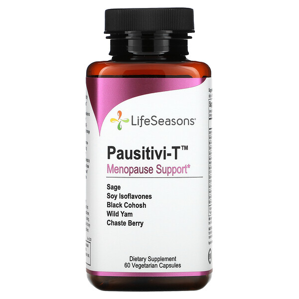 Pausitivi-T, поддержка менопаузы, 60 вегетарианских капсул