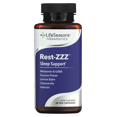 

LifeSeasons, Rest-ZZZ, Sleep Support, 60 Veg Capsules