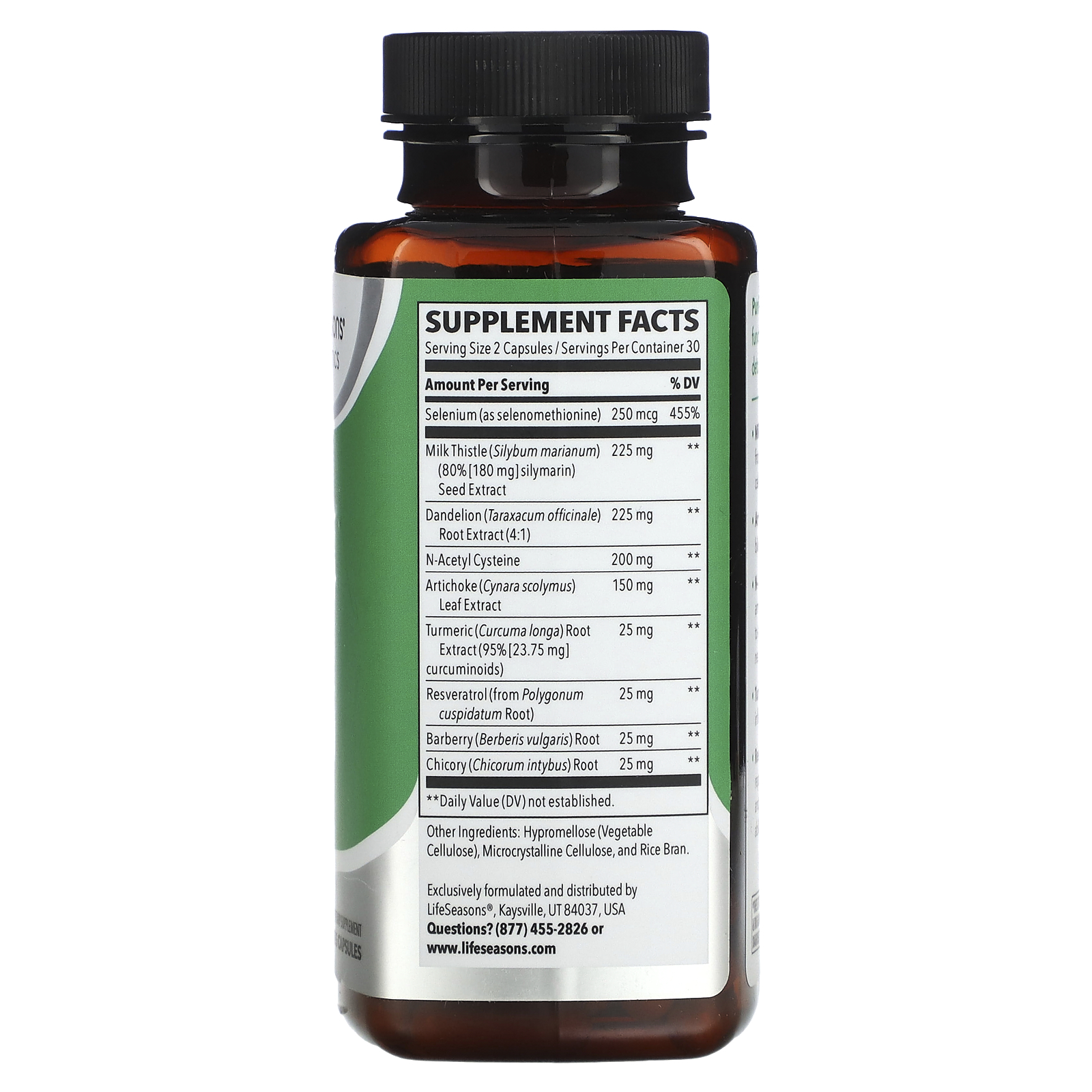 LifeSeasons, PuriT, Liver Support, 60 Veg Capsules