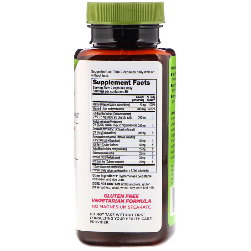 LifeSeasons, AdrenalT, Adrenal Support, 60 Vegetarian Capsules iHerb