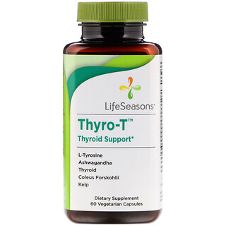 LifeSeasons, كبسولات Thyro-T،‏Thyroid Support‏ 60 كبسولة نباتية
