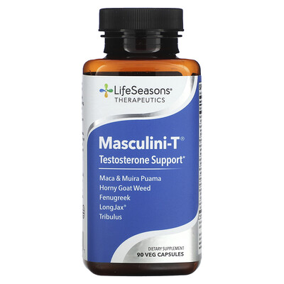 

LifeSeasons, Masculini-T, Testosterone Support, 90 Veg Capsules