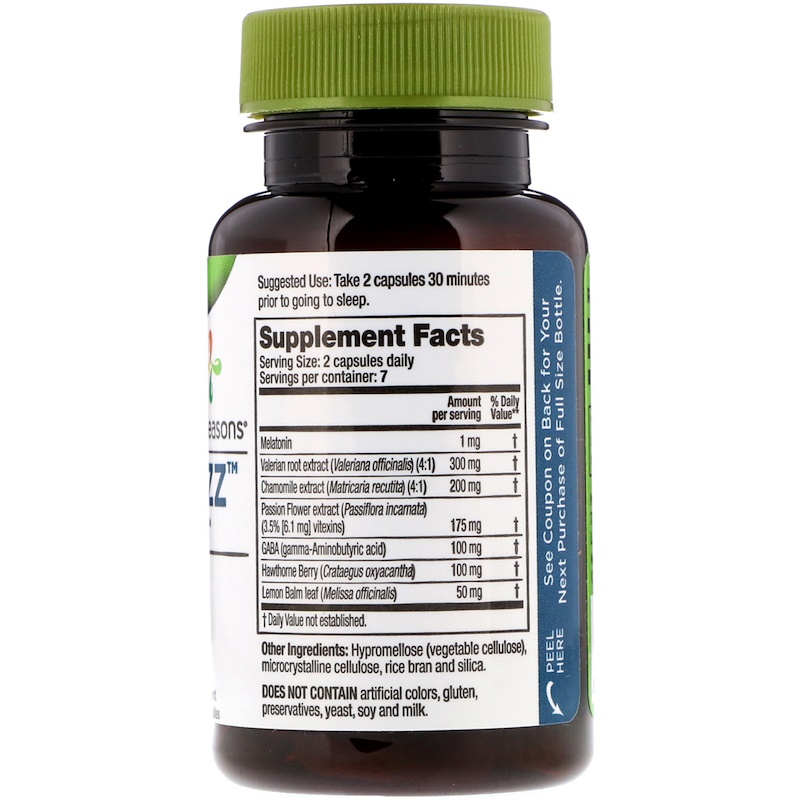 LifeSeasons, RestZZZ Sleep Support, 14 Vegetarian Capsules iHerb