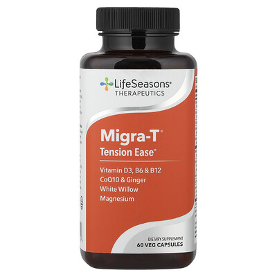 Product Image for LifeSeasons, Migra-T , Tension Ease, 60 Veg Capsules