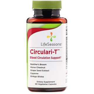LifeSeasons, Circulari-T，促进血液循环，90粒素食胶囊