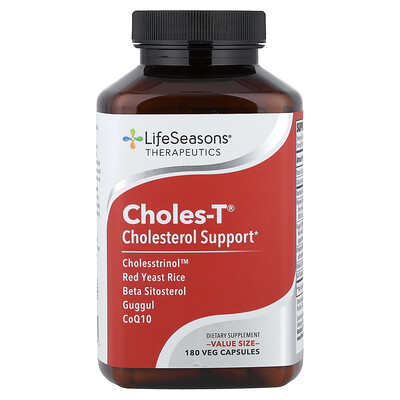 LifeSeasons, Choles-T, Refuerzo para el colesterol, 180 cápsulas vegetales