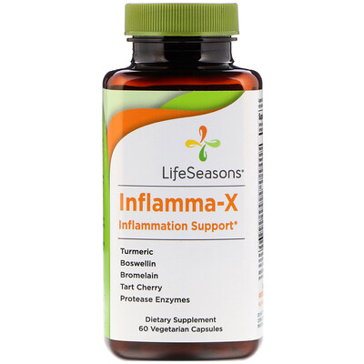 LifeSeasons Inflamma-X, поддержка при воспалении, 60 вегетарианских капсул