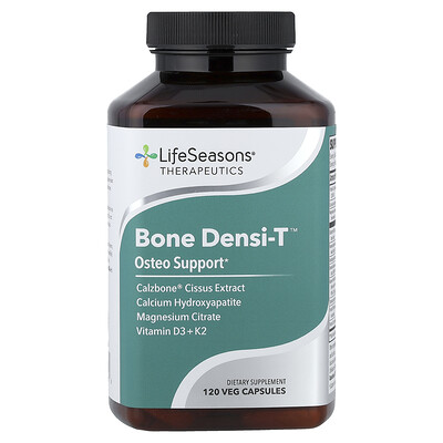 LifeSeasons, Bone Densi-T, Refuerzo para la osteoartritis, 120 cápsulas vegetales