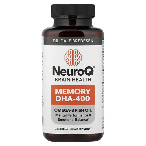 LifeSeasons, NeuroQ®, Salud del cerebro, Memoria DHA-400, 120 cápsulas blandas