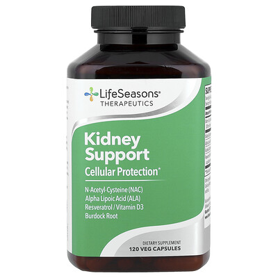 Product Image for LifeSeasons, Therapeutics, Kidney Support, Cellular Protection , 120 Veg Capsules