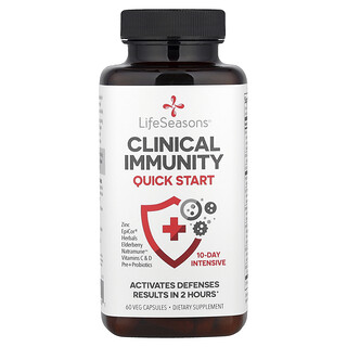LifeSeasons, Clinical Immunity, Quick-Start, 60 Veg Capsules