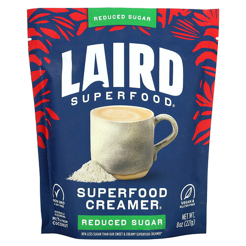 Laird Superfood Laird Superfood, Superfood Creamer, Reduce Sugar, 8 oz (227 g)