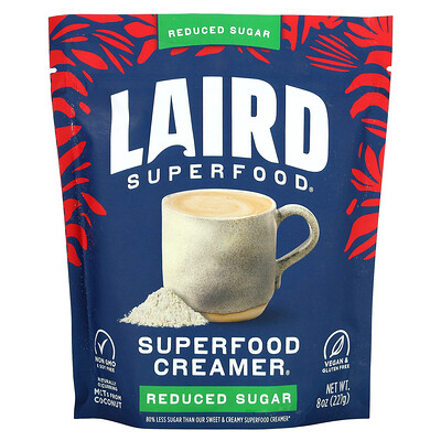 Laird Superfood, Crema con superalimentos, Reduce el azúcar`` 227 g (8 oz)