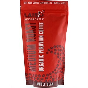 Отзывы о Laird Superfood, Organic Peruvian Coffee, Medium Roast, Whole Bean, 12 oz (340 g)