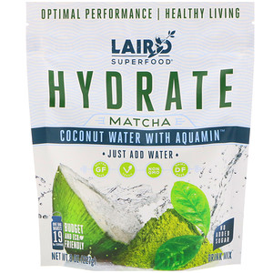 Отзывы о Laird Superfood, Hydrate, Matcha, Coconut Water with Aquamin, 8 oz (227 g)