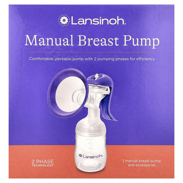Lansinoh Manual Breast Pump, 1 Manual Breast Pump and Accessories
