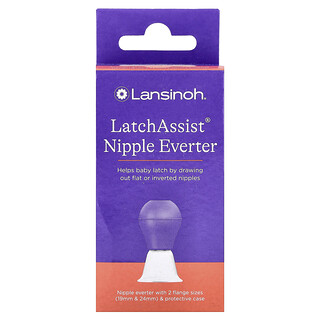 Lansinoh, Latch Assist®, Tétine Everter avec étui de protection, 1 pièce