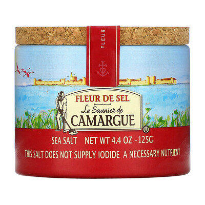 Купить Le Saunier de Camargue Флер де Сель, морская соль, 4, 4 унции (125 г)