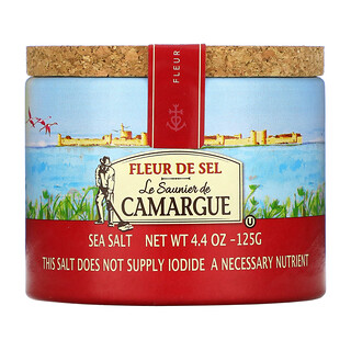 Le Saunier de Camargue, Fleur de Sel, sel marin, 125 g (4,4 oz)