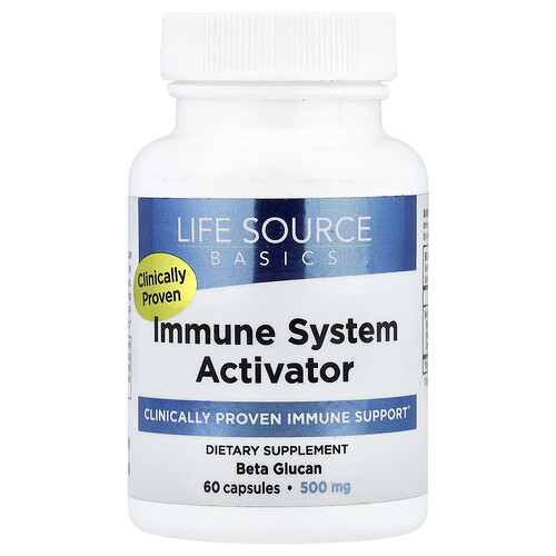 Life Source Basics (WGP Beta Glucan), Immune System Activator, 500 mg, 60 Capsules
