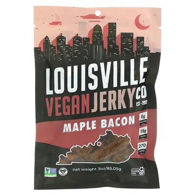 Louisville Vegan Jerky Co Кленовый бекон, 85,05 г (3 унции)
