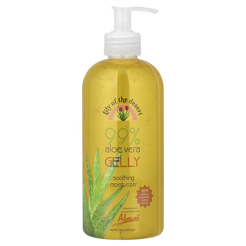 Lily Of The Desert 99% Aloe Vera Gelly, Soothing Moisturizer, 16 oz (454 g)