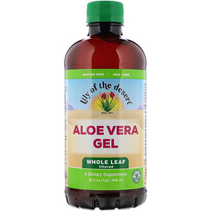 Отзывы о Лили оф де дезерт, Aloe Vera Gel, Whole Leaf Filtered, 32 fl oz (946 ml)