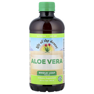 Lily of the Desert, Jus d'aloe vera, Feuille entière, Filtre, 946 ml