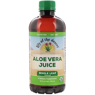 Lily of the Desert, Aloe Vera Juice، أوراق كاملة مصفاة، 32 أوقية سائلة (946 مليلتر)