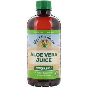 Отзывы о Лили оф де дезерт, Aloe Vera Juice, Whole Leaf Filtered, 32 fl oz (946 ml)