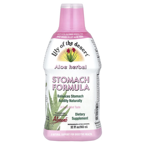 Lily Of The Desert Aloe Herbal, Stomach Formula, Fresh Mint, 32 fl oz (960 ml)