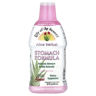 Lily of the Desert‏, Aloe Herbal, נוסחה לקיבה, מנטה טרייה, 960 מ"ל (32 אונקיות נוזל)