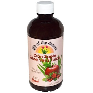 Отзывы о Лили оф де дезерт, Cran Apple Aloe Vera Juice, 32 fl oz (946 ml)