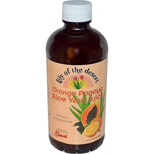 Отзывы о Лили оф де дезерт, Orange Papaya Aloe Vera Juice, 32 fl oz (946 ml)