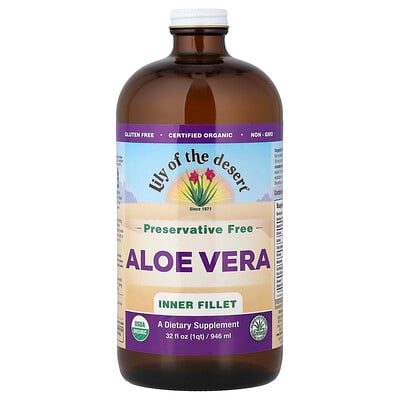Lily of the Desert, Zumo de aloe vera, Parte interna, Sin conservantes, 946 ml (32 oz. líq.)