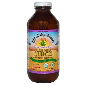 Отзывы о Лили оф де дезерт, Organic, Aloe Vera Juice, Whole Leaf, 16 fl oz (473 ml)